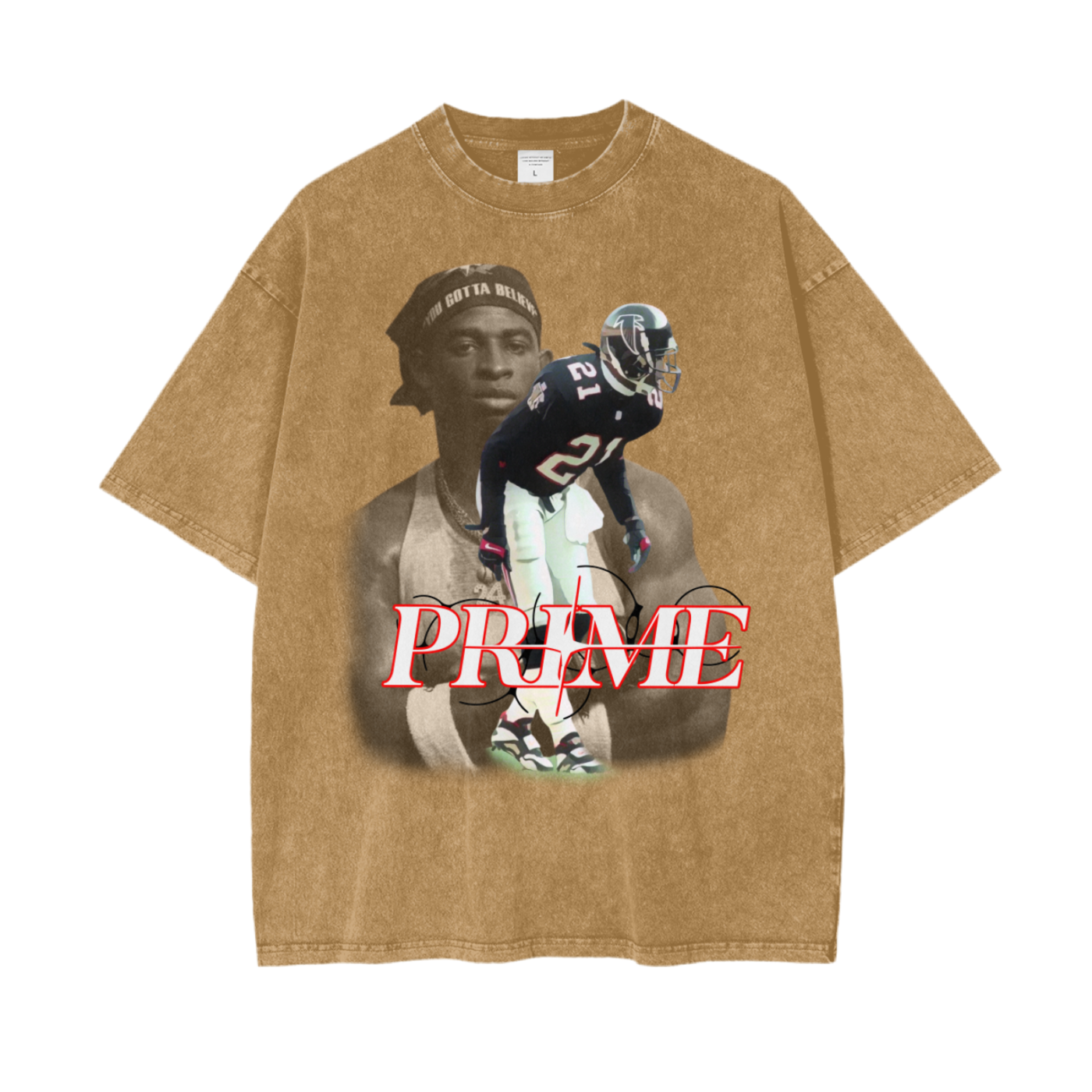 DIAMOND TURF DEION Oversize Snow Washed T-Shirt