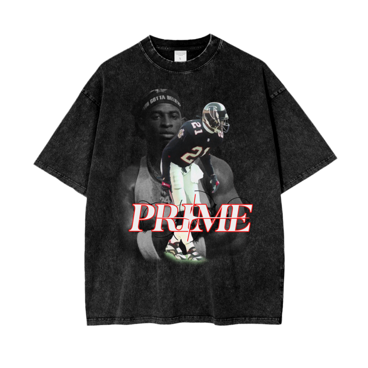 DIAMOND TURF DEION Oversize Snow Washed T-Shirt