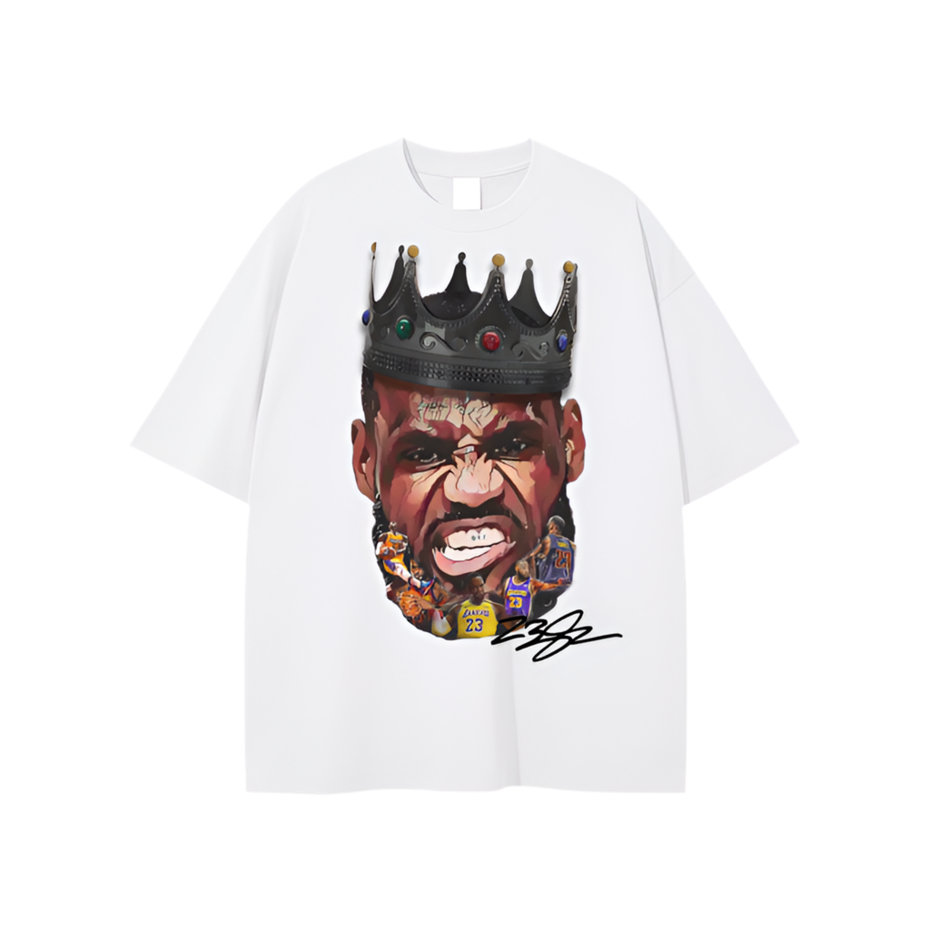 Streetwear Unisex Solid Color Loose Fit FOG King James T-Shirt