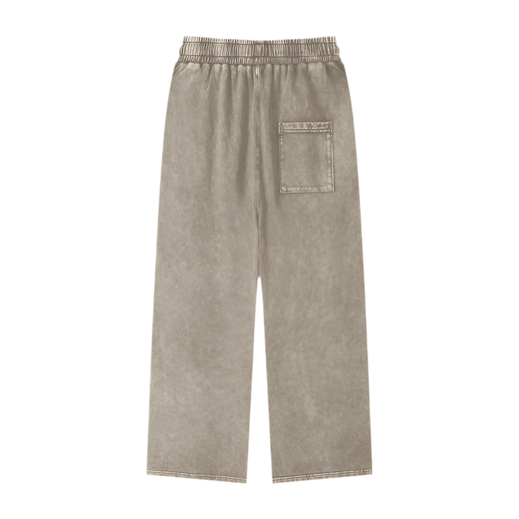 Acid Wash Straight Leg Pants - 360 GSM