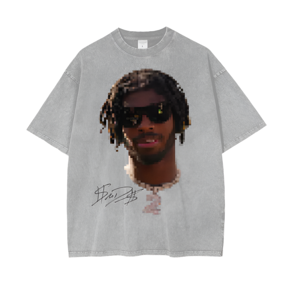 Sanders Acid Wash Oversize T-Shirt - 250 GSM