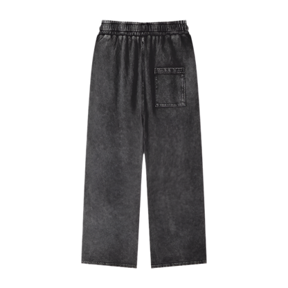 Acid Wash Straight Leg Pants - 360 GSM