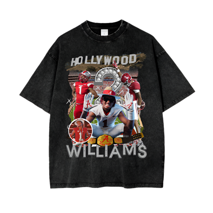 Hollywood Williams Acid Wash Oversize T-Shirt - 250 GSM