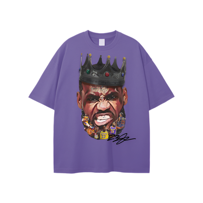 Streetwear Unisex Solid Color Loose Fit FOG King James T-Shirt